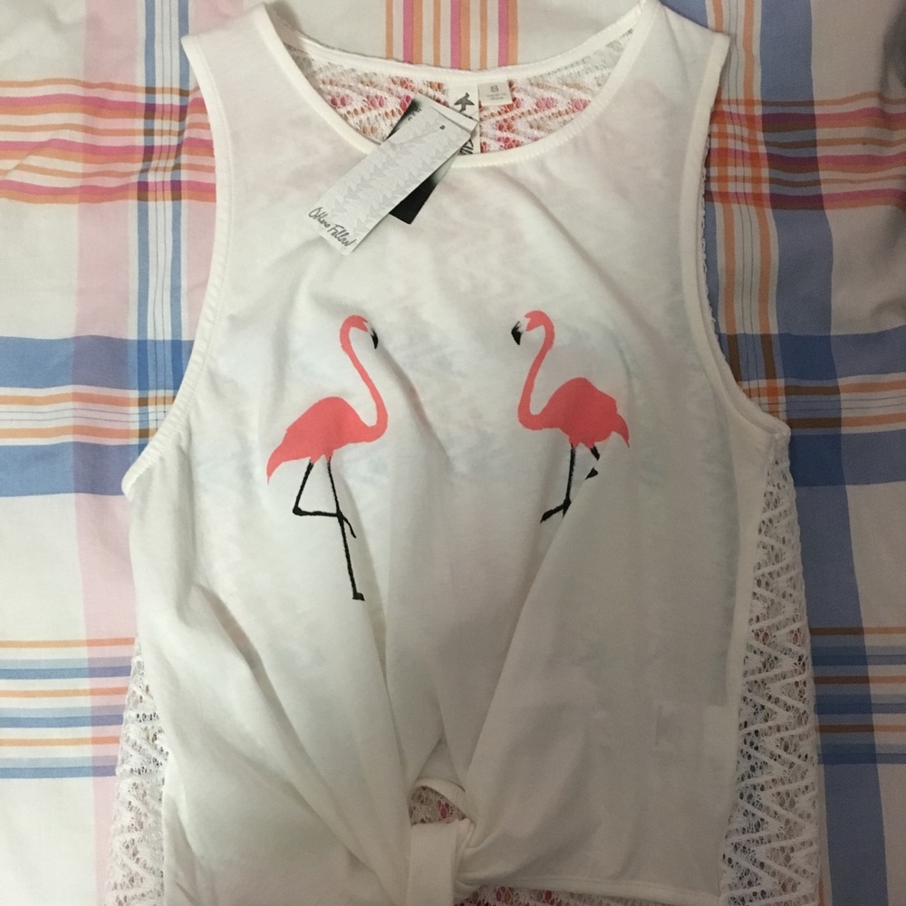 Cute Flamingo Sleeveless Top (small)